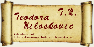 Teodora Milošković vizit kartica